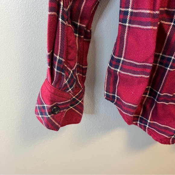 Rails Button Up Hunter Plaid Shirt in Merlot Navy White Sz XS EUC Red Blue - Picture 8 of 13